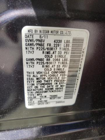 Photo 10 from auction – 2012 NISSAN ROGUE S with VIN JN8AS5MT7CW253421