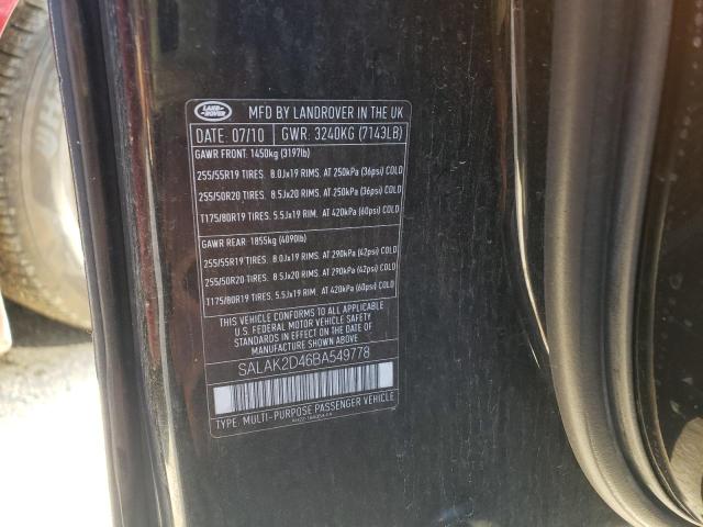 Photo 10 from auction – 2011 LAND ROVER LR4 HSE LU with VIN SALAK2D46BA549778