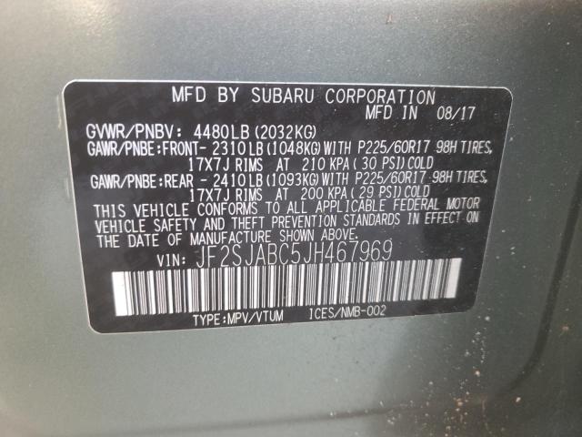 Photo 10 from auction – 2018 SUBARU FORESTER 2 with VIN JF2SJABC5JH467969