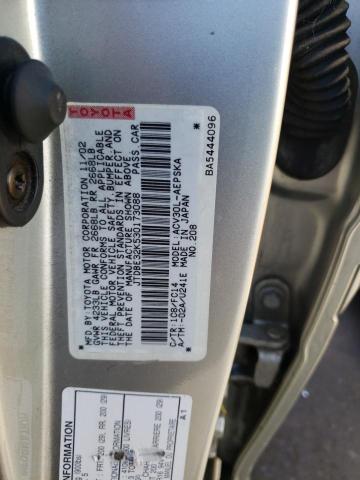 Photo 10 from auction – 2003 TOYOTA CAMRY LE with VIN JTDBE32K530173088