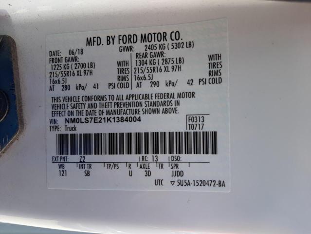 Photo 10 from auction – 2019 FORD TRANSIT CO with VIN NM0LS7E21K1384004