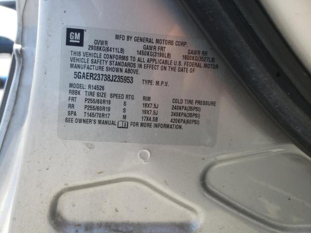 Photo 10 from auction – 2008 BUICK ENCLAVE CX with VIN 5GAER23738J235953