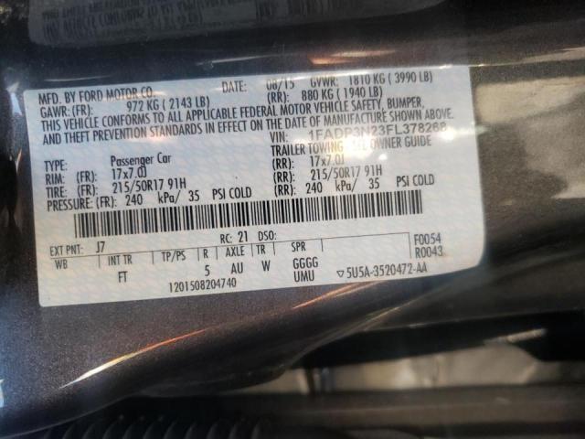 Photo 10 from auction – 2015 FORD FOCUS TITA with VIN 1FADP3N23FL378268