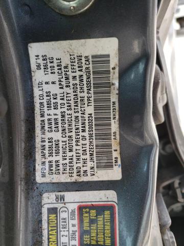 Photo 10 from auction – 2014 HONDA INSIGHT with VIN JHMZE2H39ES003234