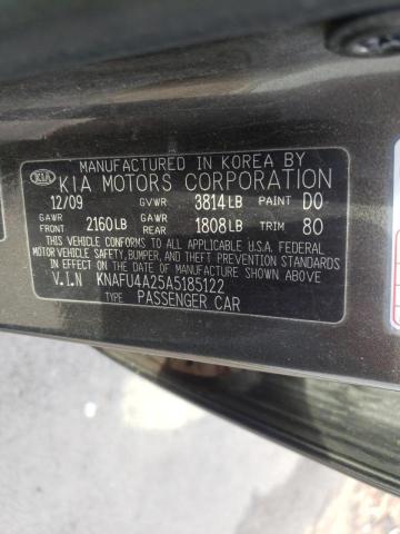 Photo 10 from auction – 2010 KIA FORTE EX with VIN KNAFU4A25A5185122