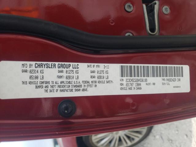 Photo 10 from auction – 2011 CHRYSLER 300 LIMITE with VIN 2C3CA5CG2BH536189