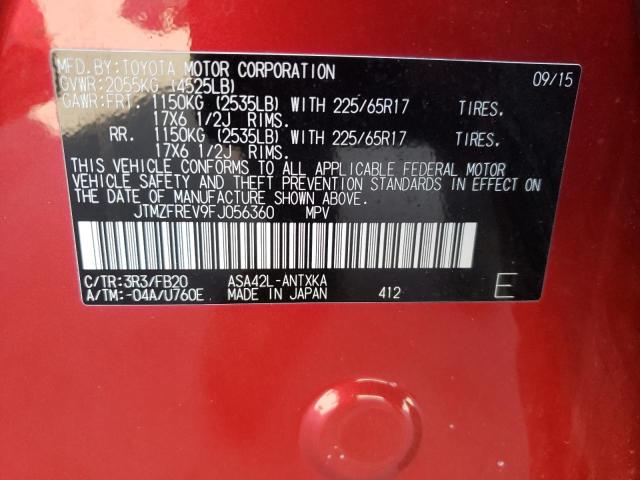 Photo 10 from auction – 2015 TOYOTA RAV4 LE with VIN JTMZFREV9FJ056360