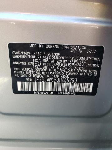 Photo 10 from auction – 2018 SUBARU FORESTER 2 with VIN JF2SJAWC5JH445299
