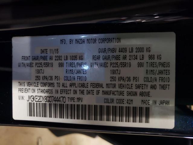Photo 10 from auction – 2016 MAZDA CX-5 GT with VIN JM3KE2DY8G0744470