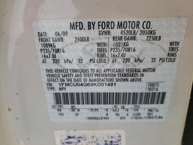 Photo 10 from auction – 2009 FORD ESCAPE LIM with VIN 1FMCU04G69KD01491