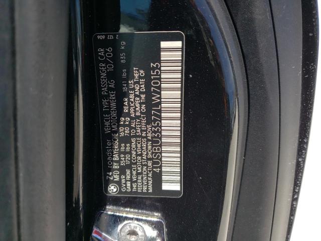 Photo 10 from auction – 2007 BMW Z4 3.0 with VIN 4USBU33577LW70153