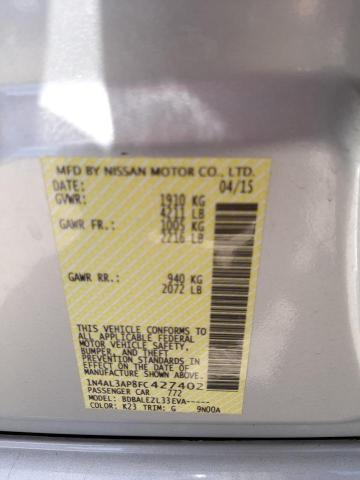 Photo 10 from auction – 2015 NISSAN ALTIMA 2.5 with VIN 1N4AL3AP8FC427402
