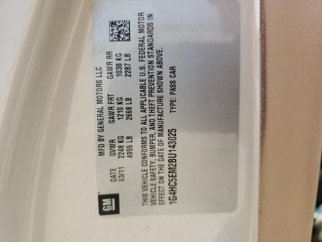 Photo 10 from auction – 2011 BUICK LUCERNE CX with VIN 1G4HC5EM2BU143025