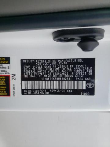 Photo 10 from auction – 2011 TOYOTA CAMRY BASE with VIN 4T1BF3EK5BU689253