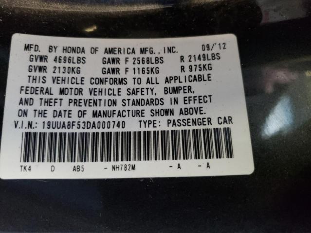 Photo 10 from auction – 2013 ACURA TL TECH with VIN 19UUA8F53DA000740