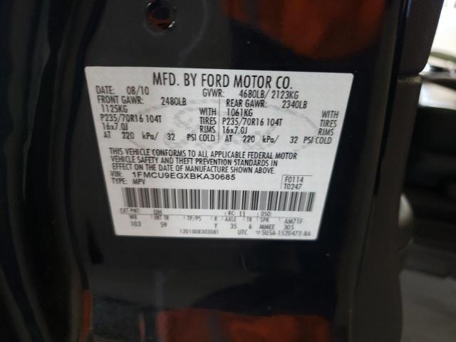 Photo 10 from auction – 2011 FORD ESCAPE LIM with VIN 1FMCU9EGXBKA30685