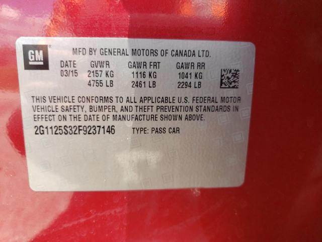 Photo 10 from auction – 2015 CHEVROLET IMPALA with VIN 2G1125S32F9237146