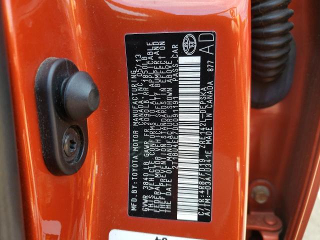 Photo 10 from auction – 2013 TOYOTA COROLLA BA with VIN 2T1BU4EE7DC091191