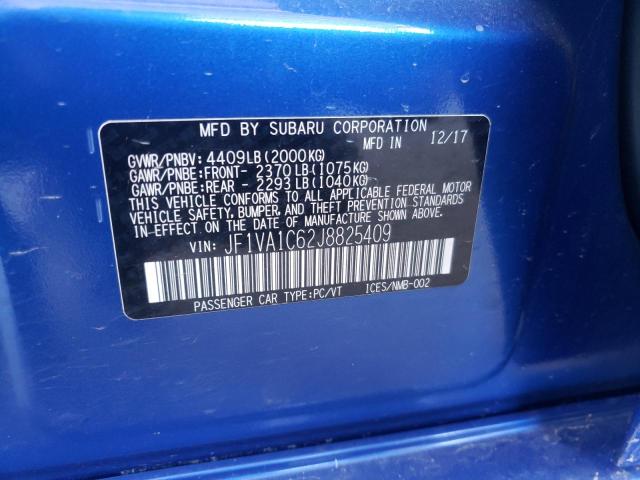 Photo 10 from auction – 2018 SUBARU WRX PREMIU with VIN JF1VA1C62J8825409