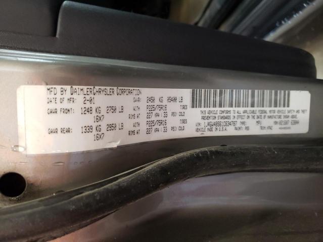 Photo 10 from auction – 2001 JEEP GRAND CHER with VIN 1J4GW48S61C634787