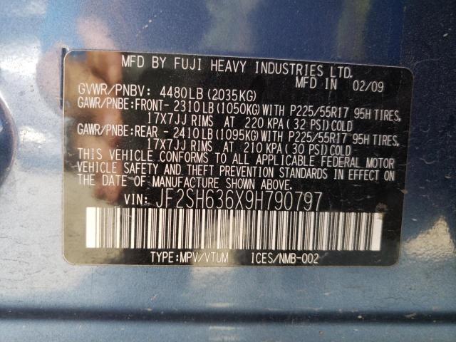صورة رقم 10 من المزاد - 2009 SUBARU FORESTER 2 مع VIN JF2SH636X9H790797