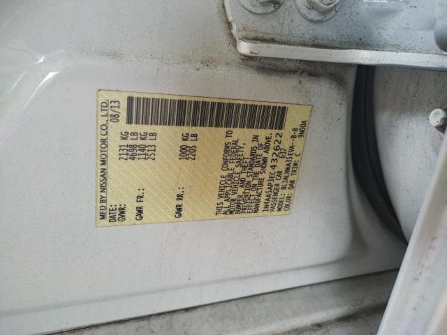 Photo 10 from auction – 2014 NISSAN MAXIMA S with VIN 1N4AA5AP3EC432622
