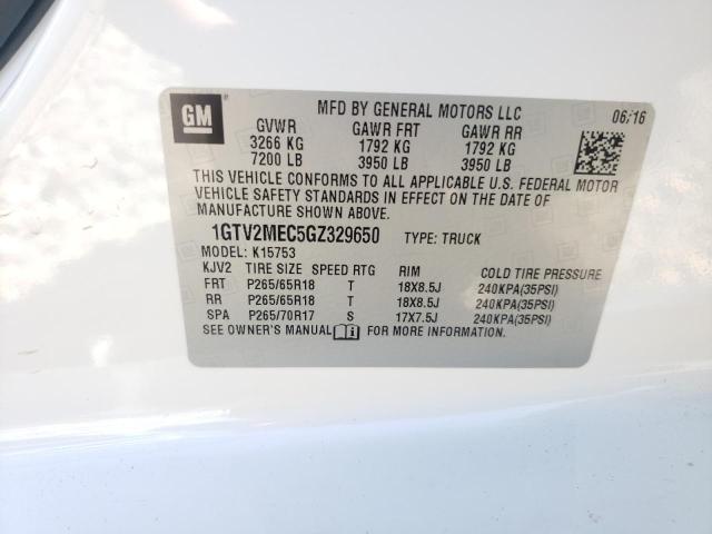 Photo 10 from auction – 2016 GMC SIERRA K15 with VIN 1GTV2MEC5GZ329650