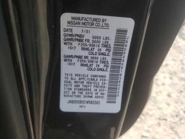 Photo 10 from auction – 2001 NISSAN PATHFINDER with VIN JN8DR09X91W580245