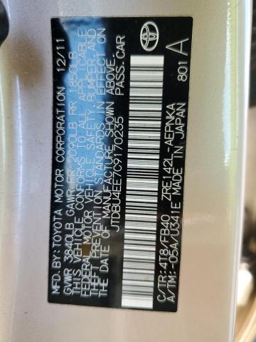Photo 10 from auction – 2012 TOYOTA COROLLA with VIN JTDBU4EE7C9170235
