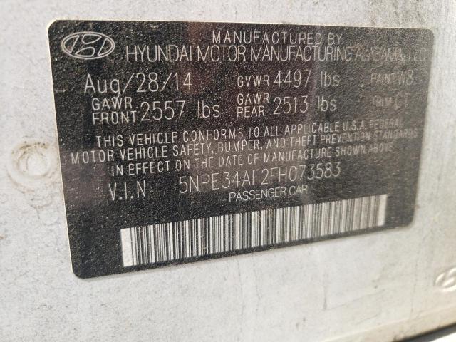 Photo 10 from auction – 2015 HYUNDAI SONATA SPO with VIN 5NPE34AF2FH073583