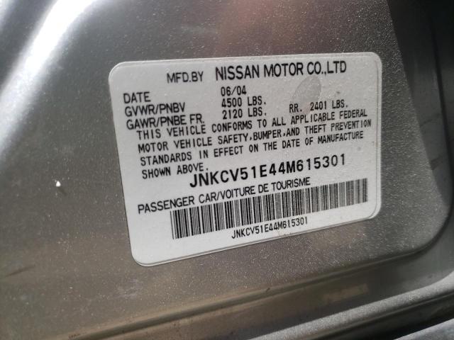 Photo 10 from auction – 2004 INFINITI G35 with VIN JNKCV51E44M615301