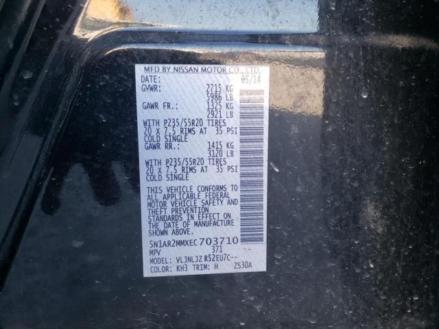 Photo 10 from auction – 2014 NISSAN PATHFINDER with VIN 5N1AR2MMXEC703710
