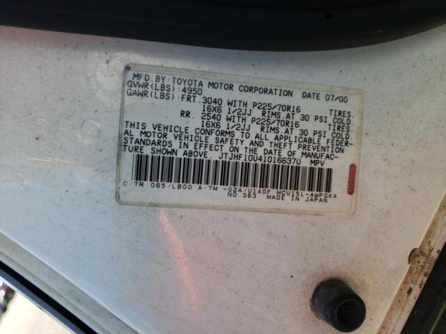 Photo 10 from auction – 2001 LEXUS RX 300 with VIN JTJHF10U410166370