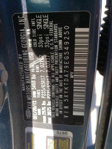 Photo 10 from auction – 2014 KIA SORENTO LX with VIN 5XYKTDA79EG549250