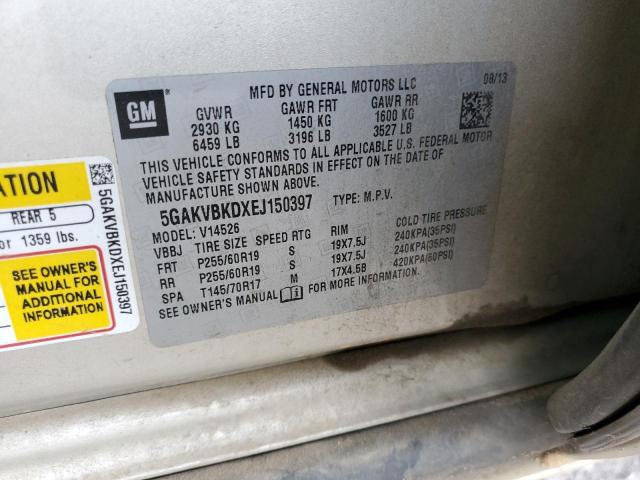 Photo 10 from auction – 2014 BUICK ENCLAVE with VIN 5GAKVBKDXEJ150397