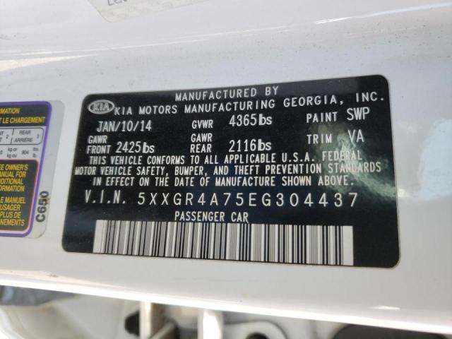 Photo 10 from auction – 2014 KIA OPTIMA SX with VIN 5XXGR4A75EG304437