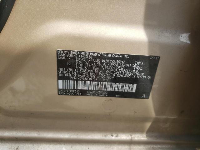 Photo 10 from auction – 2011 TOYOTA RAV4 with VIN 2T3ZF4DV5BW084754