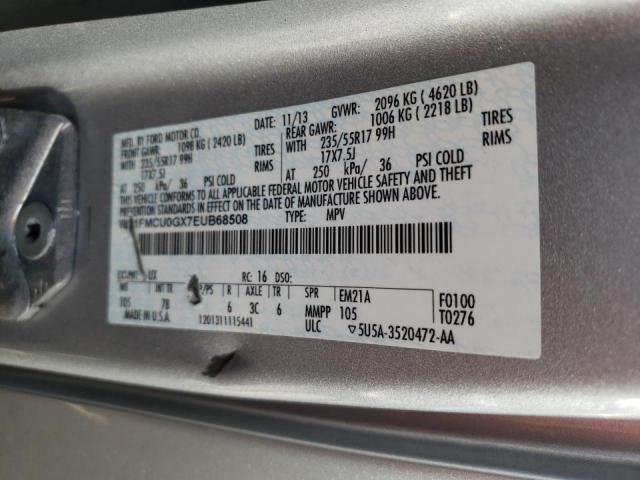 Photo 10 from auction – 2014 FORD ESCAPE SE with VIN 1FMCU0GX7EUB68508
