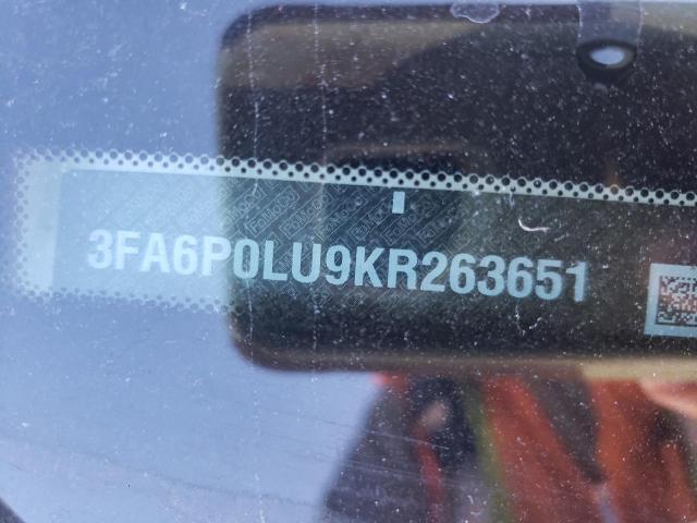 Photo 10 from auction – 2019 FORD FUSION SE with VIN 3FA6P0LU9KR263651