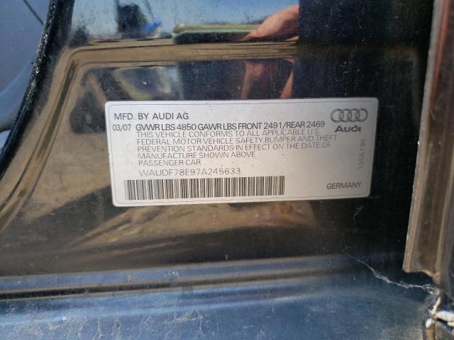 Photo 10 from auction – 2007 AUDI A4 2.0T QU with VIN WAUDF78E97A245633