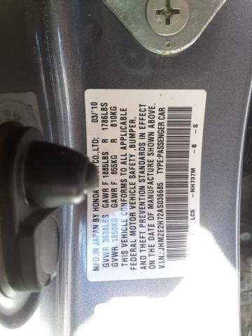 Photo 10 from auction – 2010 HONDA INSIGHT EX with VIN JHMZE2H72AS036685