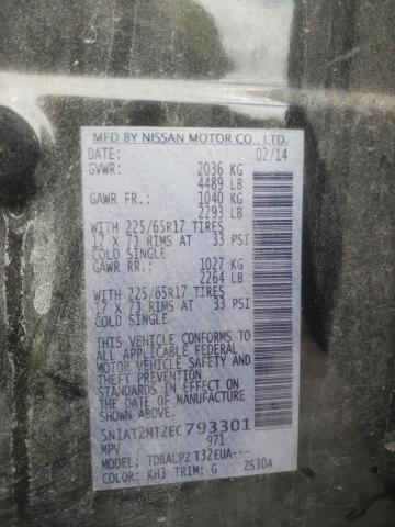 Photo 10 from auction – 2014 NISSAN ROGUE S with VIN 5N1AT2MT2EC793301