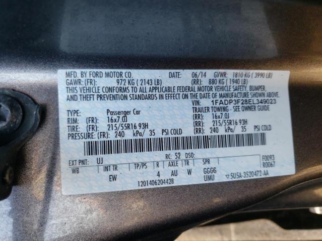 Photo 10 from auction – 2014 FORD FOCUS SE with VIN 1FADP3F28EL349023
