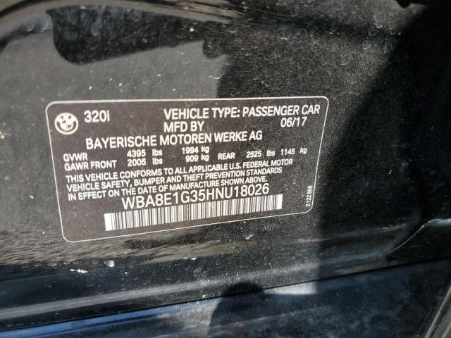 Photo 10 from auction – 2017 BMW 320 I with VIN WBA8E1G35HNU18026