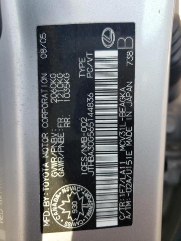 Photo 10 from auction – 2006 LEXUS ES 330 with VIN JTHBA30G565144836