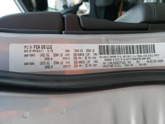 Photo 10 from auction – 2019 JEEP GRAND CHER with VIN 1C4RJFAG2KC771631