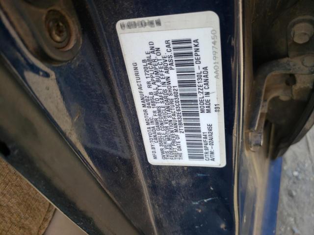 Фото 10 с аукциона – 2003 TOYOTA COROLLA CE с VIN 2T1BR32E63C036021