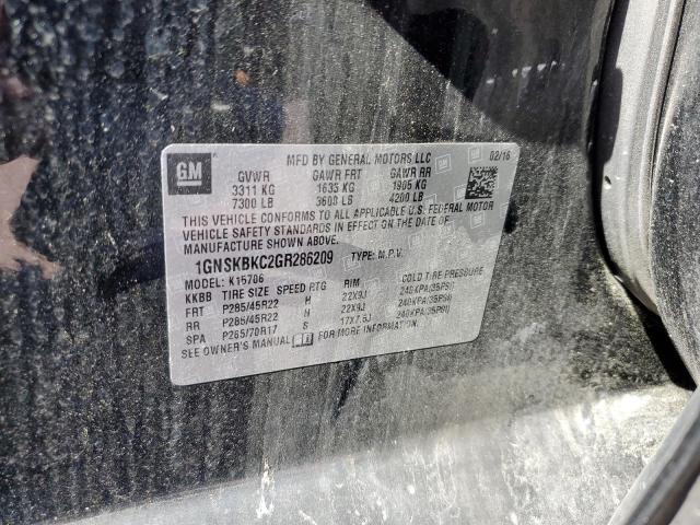 Photo 10 from auction – 2016 CHEVROLET TAHOE K150 with VIN 1GNSKBKC2GR286209