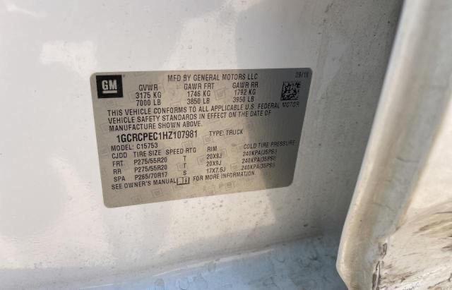 Photo 10 from auction – 2017 CHEVROLET SILVERADO with VIN 1GCRCPEC1HZ107981