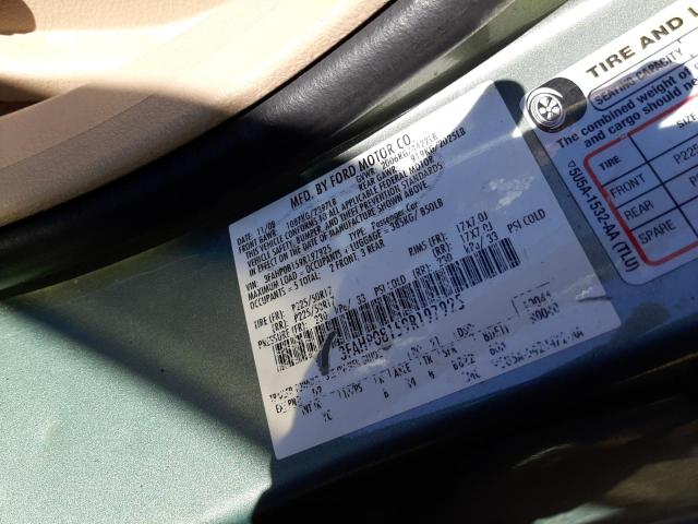 Photo 10 from auction – 2009 FORD FUSION SEL with VIN 3FAHP08159R197925